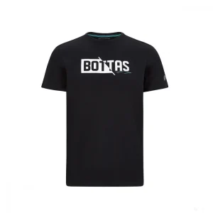 Camiseta para hombre, Mercedes Valtteri Bottas #77, Negro, 2020
