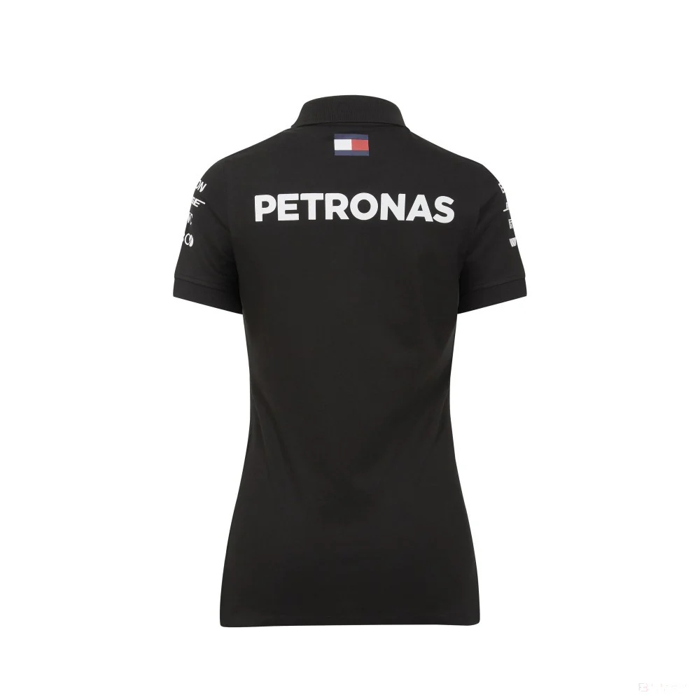 Camiseta de mujer con cuello, Mercedes Equipo, Negro, 2018 - Imagen 3