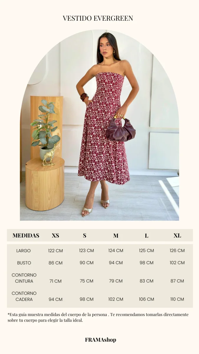 Vestido Evergreen - Rojo Estampado - Imagen 9