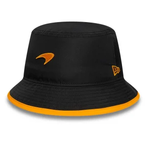 Sombrero bucket de McLaren x Reiss, de temporada, con caída, New Era, 9FORTY, negro