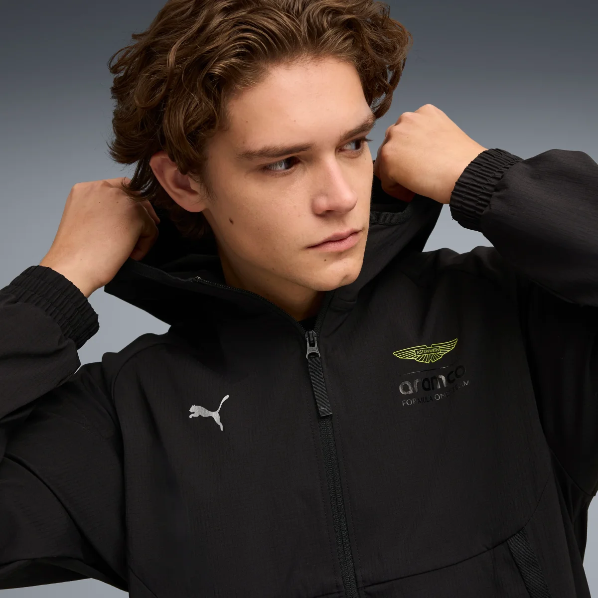 Chaqueta Aston Martin, Puma, Lifestyle, PUMATECH, negra 🔥 - Imagen 5