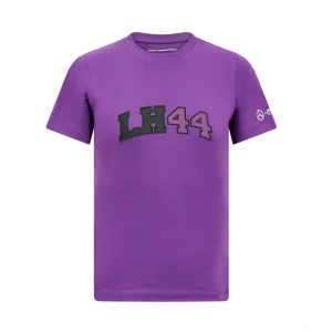Camiseta Mercedes Lewis Hamilton Logo, Morado niño