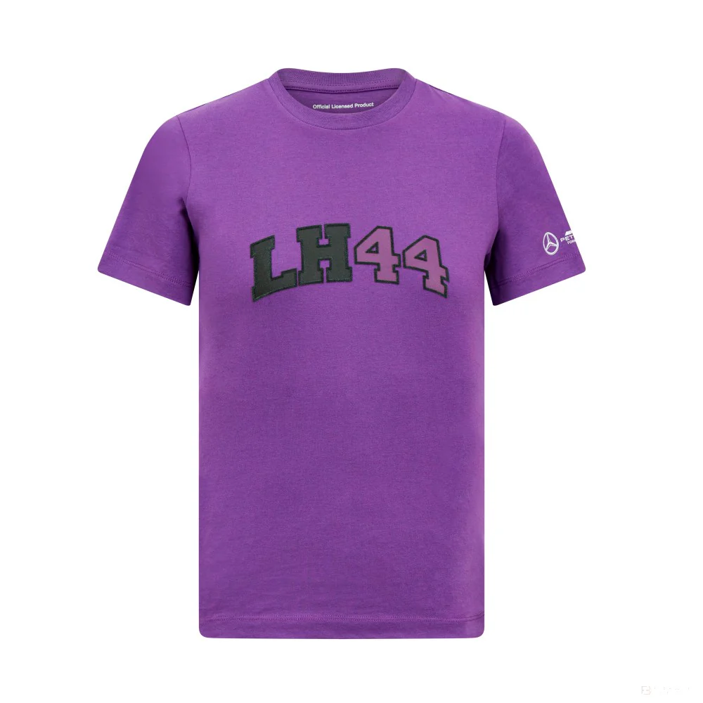 Camiseta Mercedes Lewis Hamilton Logo, Morado niño - Imagen 2