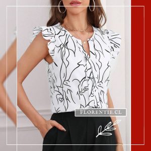Blusa manga volante Geo