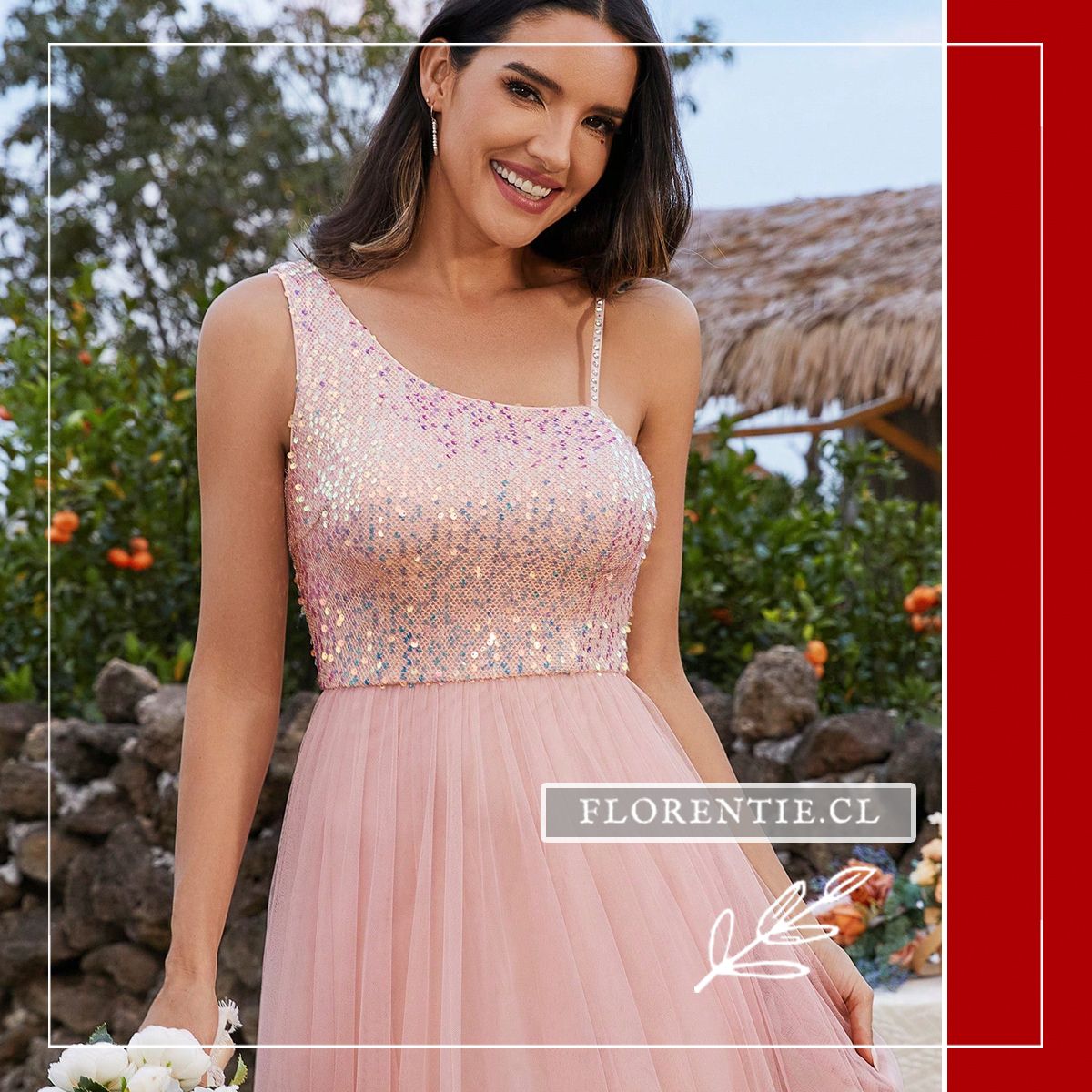 Vestido de graduación rosa claro Svetlana - Imagen 5