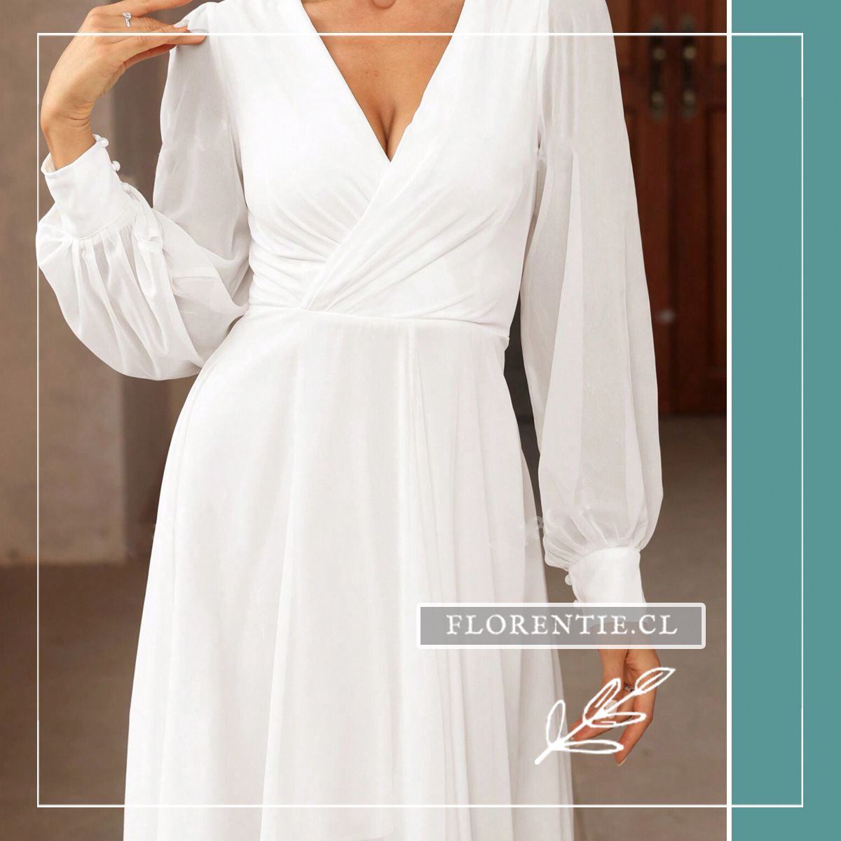 Vestido de novia corto por delante Braun - Imagen 4