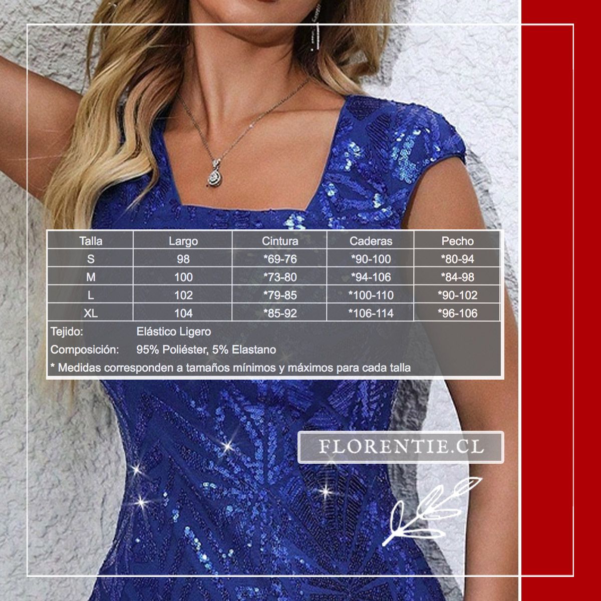 Vestido azul rey de lentejuelas Marina - Imagen 9