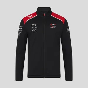 Chaqueta softshell del equipo Haas F1, negra