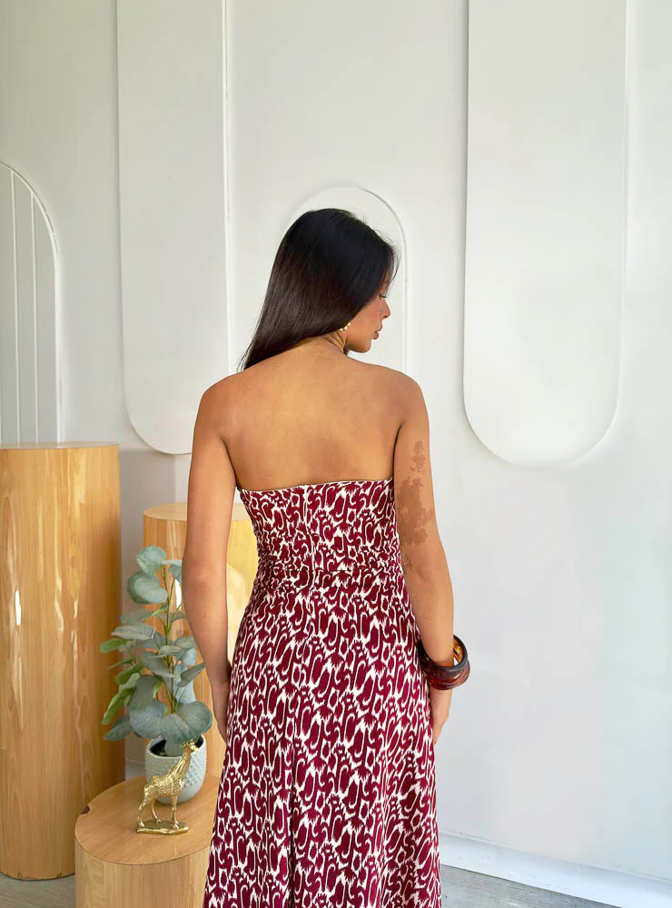 Vestido Evergreen - Rojo Estampado - Imagen 6