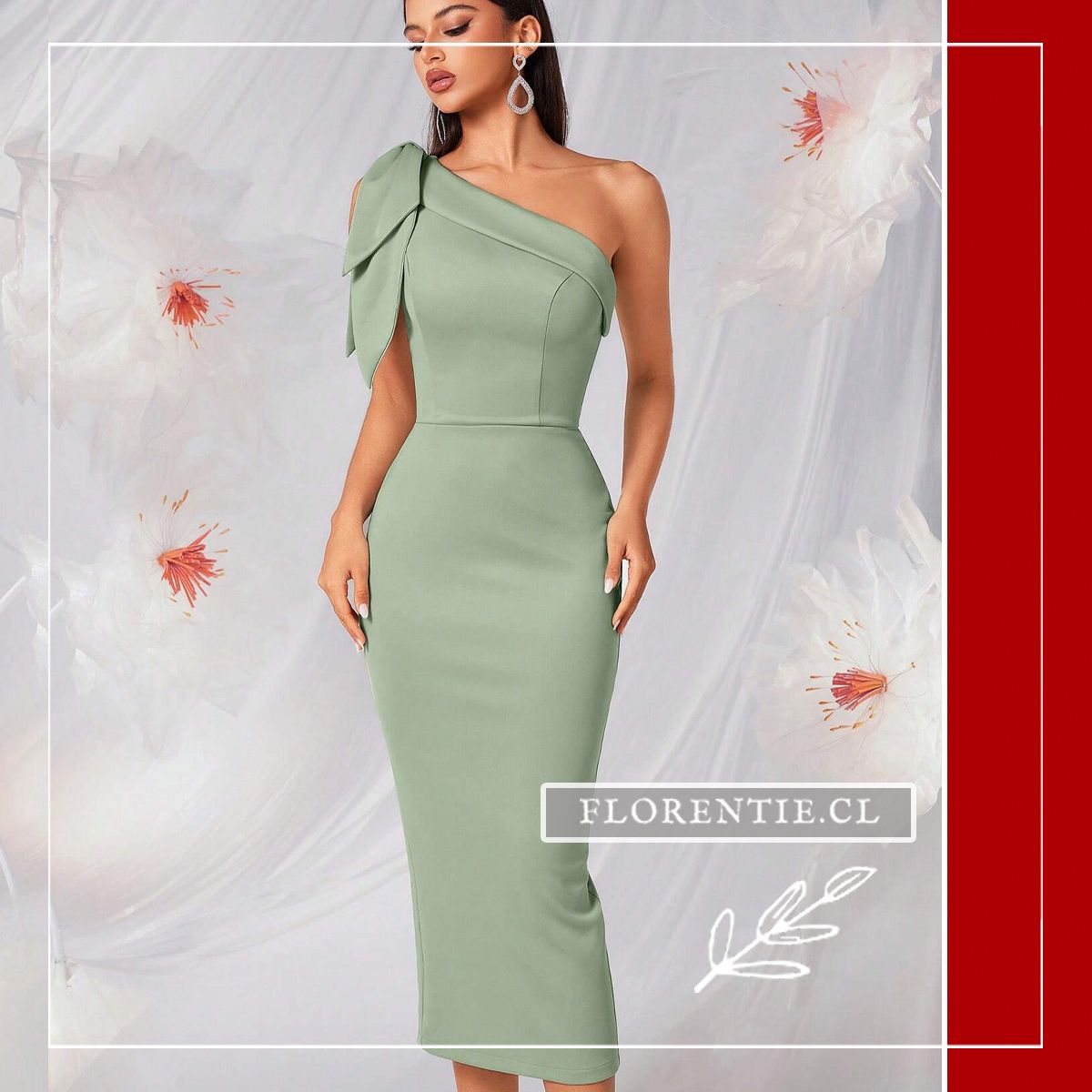 Vestido fiesta asimetrico largo Lucía - Imagen 7