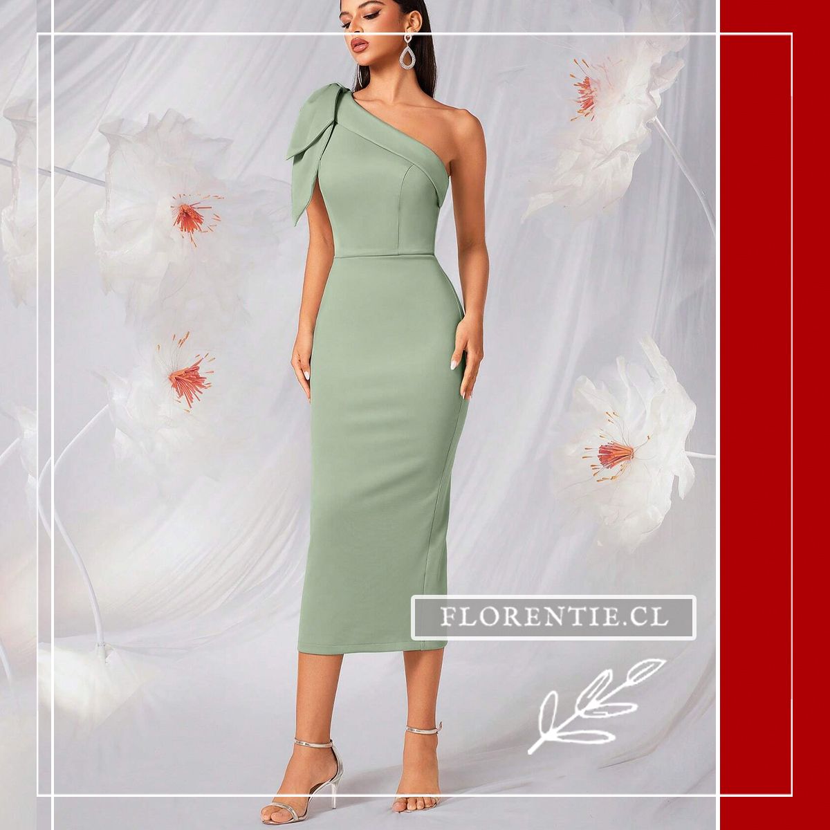 Vestido fiesta asimetrico largo Lucía - Imagen 4