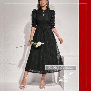 Vestido negro de encaje  Sonya