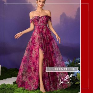 Vestido estampado para fiesta de noche Mayte