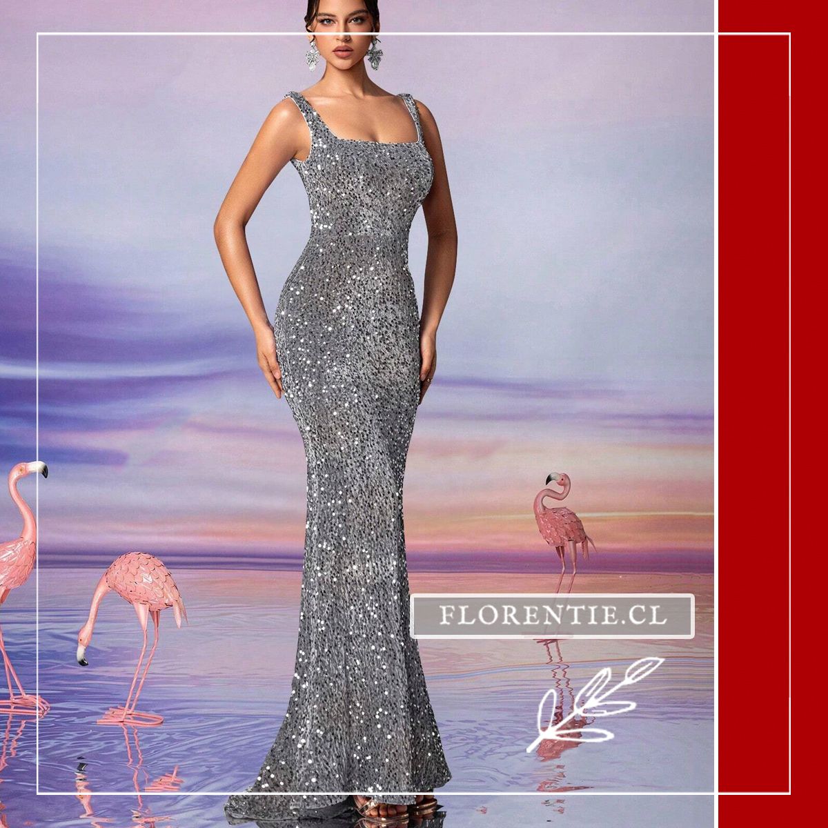 Vestido graduacion escote cuadrado Monserrat - Imagen 5
