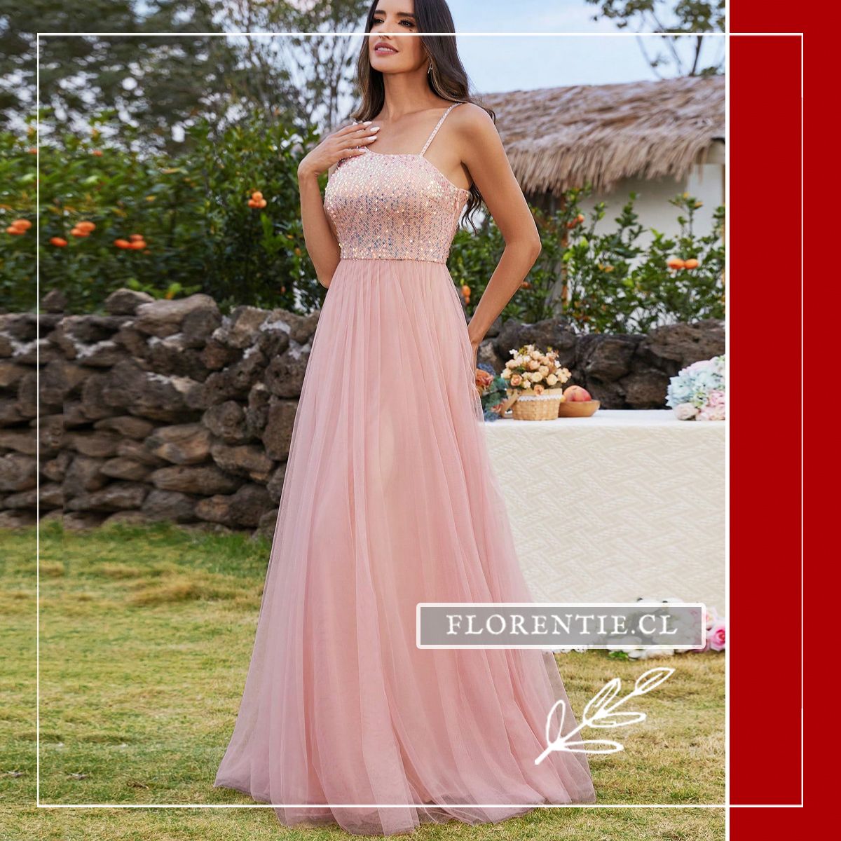 Vestido de graduación rosa claro Svetlana - Imagen 4