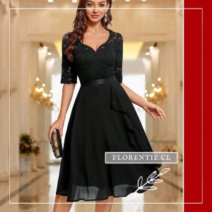 Vestido negro Schwarz
