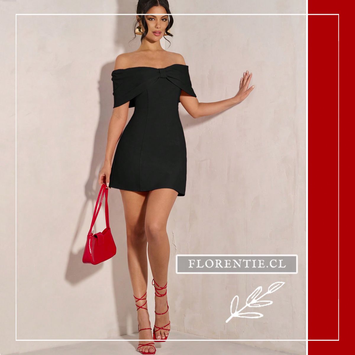 Vestido graduacion negro corto Lia