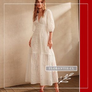 Vestido de Novia Hippie Encaje Broderie — Chloe