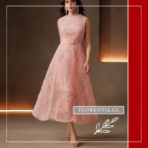 Vestido rosa sin mangas Ina