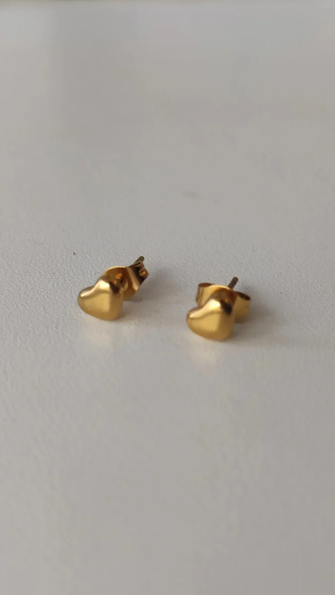 PENDIENTES LITTLE HEART SÓLIDOS MINIMALISTAS BRILLANTES - Imagen 9
